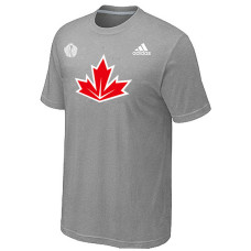 Canada Hockey Adidas Light Gray 2016 World Cup of Hockey Primary Logo Ultimate Climalite T-Shirt