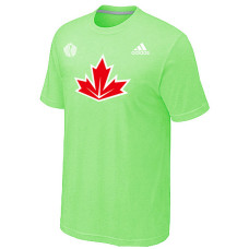 Canada Hockey Adidas Light Green 2016 World Cup of Hockey Primary Logo Ultimate Climalite T-Shirt