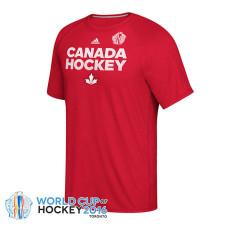 Canada Hockey World Cup of Hockey 2016 Authentic Locker Room Red T-Shirt