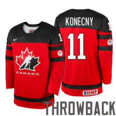 Canada Team #11 Travis Konecny Red 2017 IIHF World Championship Jersey