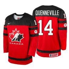 Canada Team #14 David Quenneville Red 2017 WJSS Team Young Player Underway Jersey