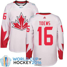 Canada Team #16 Jonathan Toews 2016 World Cup of Hockey White Jersey