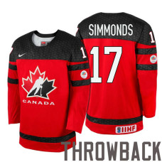 Canada Team #17 Wayne Simmonds Red 2017 IIHF World Championship Jersey