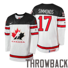 Canada Team #17 Wayne Simmonds White 2017 IIHF World Championship Jersey