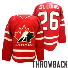 Canada Team #26 Martin St. Louis Red 2007 Premier Throwback Jersey