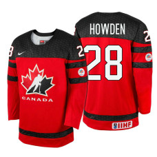 Canada Team #28 Brett Howden Red 2017 WJSS Team Young Player Underway Jersey