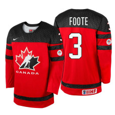 Canada Team #3 Cal Foote Red 2017 WJSS Team Young Player Underway Jersey