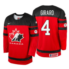 Canada Team #4 Samuel Girard Red 2017 WJSS Team Young Player Underway Jersey