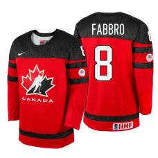 Canada Team #8 Dante Fabbro Red 2017 WJSS Team Young Player Underway Jersey