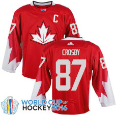 Canada Team #87 Sidney Crosby 2016 World Cup of Hockey Red Jersey