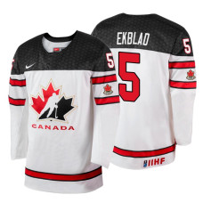 Canada Team #5 Aaron Ekblad 2018 IIHF World Championship White Player Jersey