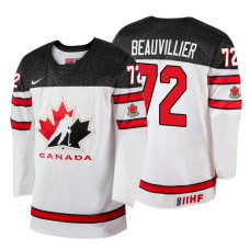 Canada Team #72 Anthony Beauvillier 2018 IIHF World Championship White Player Jersey