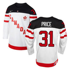 Youth Canada Team Carey Price #31 White 100th Anniversary Premier Olympic Jersey