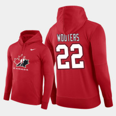 Canada Team #22 Chase Wouters 2018 IIHF World Championship U18 Red Player Hoodie