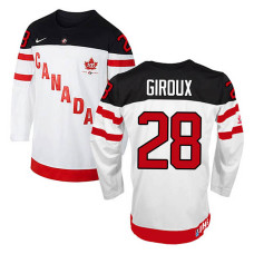 Canada Team Claude Giroux #28 White 100th Anniversary Premier Olympic Jersey