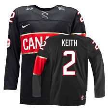 Canada Team Duncan Keith #2 Black Premier Olympic Jersey