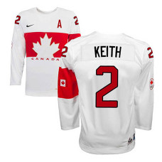 Canada Team Duncan Keith #2 White Home Premier Olympic Jersey