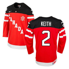 Canada Team Duncan Keith #2 Red 100th Anniversary Premier Olympic Jersey