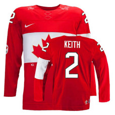 Canada Team Duncan Keith #2 Red Away Premier Olympic Jersey