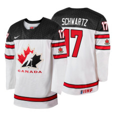 Canada Team #17 Jaden Schwartz 2018 IIHF World Championship White Player Jersey