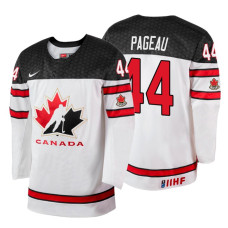 Canada Team #44 Jean-Gabriel Pageau 2018 IIHF World Championship White Player Jersey