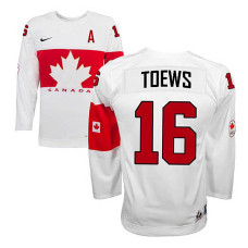 Canada Team Jonathan Toews #16 White Home Premier Olympic Jersey