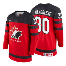 Canada Team #30 Kevin Mandolese 2018 IIHF World Championship Red Player Jersey