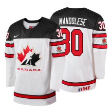 Canada Team #30 Kevin Mandolese 2018 IIHF World Championship White Player Jersey