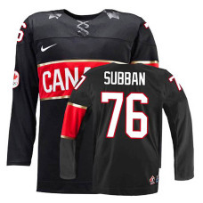 Canada Team P.K Subban #76 Black Premier Olympic Jersey