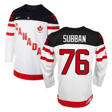 Canada Team P.K Subban #76 White 100th Anniversary Premier Olympic Jersey