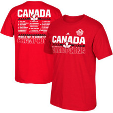 Canada Team Red 2016 World Cup Of Hockey Champions Roster T-shirt