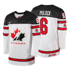 Canada Team #6 Ryan Pulock 2018 IIHF World Championship White Player Jersey