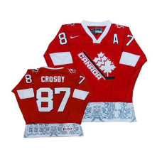 Canada Team Sidney Crosby #87 Red Premier Olympic Jersey