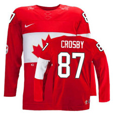 Canada Team Sidney Crosby #87 Red Away Premier Olympic Jersey