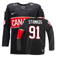 Canada Team Steven Stamkos #91 Black Premier Olympic Jersey