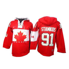 Canada Team Steven Stamkos #91 Red Premier Olympic Jersey