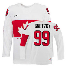 Canada Team Wayne Gretzky #99 White Home Premier Olympic Jersey