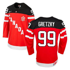 Canada Team Wayne Gretzky #99 Red 100th Anniversary Premier Olympic Jersey