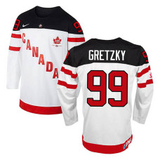 Canada Team Wayne Gretzky #99 White 100th Anniversary Premier Olympic Jersey