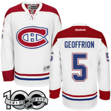 Montreal Canadiens #5 Bernie Geoffrion White 100 Greatest Player Jersey