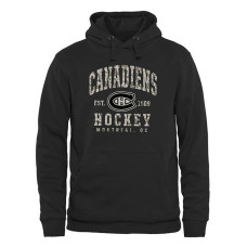 Montreal Canadiens Black Camo Stack Fleece Pullover Hoodie