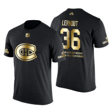 Montreal Canadiens Brett Lernout Gold Limited with Message T-Shirt Black