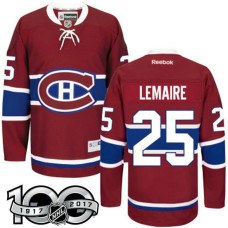 Montreal Canadiens #25 Jacques Lemaire Red 100 Greatest Player Jersey