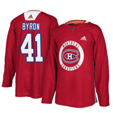 Montreal Canadiens #41 Paul Byron Red Practice Jersey