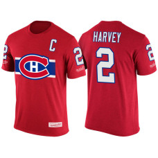 Montreal Canadiens Red Doug Harvey #2 New Season Throwback Player T-shirt Mitchell & Ness