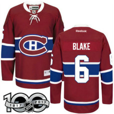 Montreal Canadiens #6 Toe Blake Red 100 Greatest Player Jersey