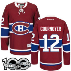 Montreal Canadiens #12 Yvan Cournoyer Red 100 Greatest Player Jersey