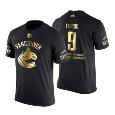 Vancouver Canucks Brendan Leipsic Gold Limited with Message T-Shirt Black