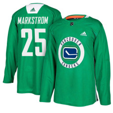 Vancouver Canucks #25 Jacob Markstrom Green Practice Jersey