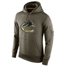 Vancouver Canucks Olive Salute To Service Pullover Hoodie